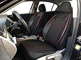 seatcovers by k-maniac K-Maniac für Mercedes C-Klasse W204 | Universal schwarz-rot | Autositzbezüge Set Vordersitze | Autozubehör Innenraum | V1607513 | Kfz Tuning | Sitzbezug | S