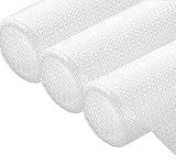Regaleinlage, rutschfest, selbstklebend, wasserdicht, EVA, für Schrank, Schublade, Kühlschrank, Rolle, Anti-Fouling, Anti-Feuchtigkeitskissen für Home Office (transparent, 3 Rollen, 45 x 150 cm)