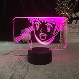 3D-LED-Nachtlicht, Harry-Lampe, Geburtstag, Captain Tsubasa, Ozora, Tsubasa, japanisches Anime, 3D-LED-Nachtlicht, Wecker, Basislicht, Manga, Valentinstag, Touch-S