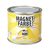 Magnet-Farbe Magpaint, 500 ml Dose - magnetische Wandfarbe für kinderleichtes Erstellen magnetischer Untergründe in Büro und Z