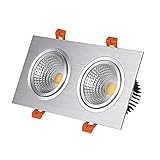 GYZLZZB 10W/12W/20W/30W Einbau Montage LED-Strahler Verstellbare 2-Lichter Mall COB Super Bright Bekleidungsgeschäft Deckenverkleidung Lampe Aluminium,Metall,Feuer Spotlig