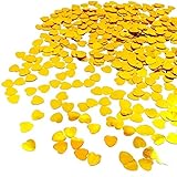 JZK® 5000 x 1cm Gold Herz Glitzer Plastik Konfetti Tisch Confetti, Handwerk Geschenk Dekorative Zubehör, für Hochzeit Geburtstag Valentinstag Party Taufe Baby Party (Gold Herz)