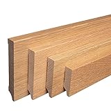Sockelleisten aus Massivholz Eiche geölt Weimarer Profil Modern [SPARPAKET] (40mm Höhe, 300 Stück / 690lfm)