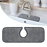 38,1 x 12,7 cm Küchenarmatur saugfähige Matte Spülbeckenschutz Handtuch Matte Spülbecken Spritzschutz Geschirr Trocknen Matte Pads für Küche Badezimmer RV Wasserfleck