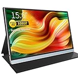 Portable USB C Monitor 15,6 Zoll Tragbarer Monitor 1920x1080 Full HD IPS Bildschirm Augenschutz Tragbare Gaming Monitore Type-C HDMI Anschlüsse mit Schutzhülle für PC Laptop Handy Switch Xbox PS4 PS3