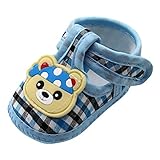 HolAngela Krabbelschuhe Babyschuhe Babyschuhe Lauflernschuhe Puschen Hausschuhe Baby Männer und Frauen Baby Plaid Bär Kleinkind Schuhe Schnalle Schuhe E