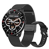 DOOK Smartwatch 1,3 Zoll Touchscreen Sport Armbanduhr Fitness Tracker mit Herzfrequenz Blutoxegen-Monitor 24 Sportmodi IP68 Wasserdicht mit Schrittzähler Schlafmonitor für Mann Frau für IOS