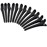 12pcs Haarspangen, Combi-Clip Haarclips Haarklammern Haar Klammer Abteilklammern Hair-Clips Combi aus Kunststoff Schw