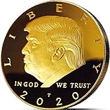 2 Stück Donald Trump Münze 2020 – vergoldete Sammelmünze, zeigen Sie Ihre Unterstützung um Amerika großartig