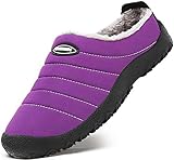 Mishansha Winter Hausschuhe Damen Haus Pantoffeln Frauen Outdoor Slippers mit rutschfeste Gummisohle Warme Winterschuhe Pink Gr.38