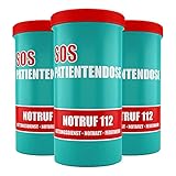 3x Notfalldose, SOS Patientendose mit Rettungsaufkleber und Informationsblatt, Patientendose, SOS D