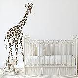 Safari Animal Giraffe Wall Sticker Vinyl Home Decor Children's Room Nursery Decal Self-adhesive Mural Transfer Film -50.4x108