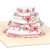 PaperCrush® Pop-Up Karte Hochzeitstorte [NEU!] - Besondere 3D Hochzeitskarte, Geschenkkarte als Glückwunsch zur Hochzeit - Handgemachte Glückwunschkarte für das Brautp