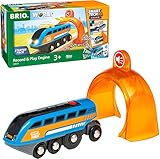 BRIO World 33971 Smart Tech Sound Lok mit Aufnahmefunktion - Elektrischer Zug mit Tunnel - Interaktives Spielzeug empfohlen ab 3 J