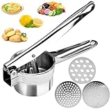 Kartoffelpresse Edelstahl Rostfrei 1 Set Kartoffelstampfer Manueller Spätzlepressen Multipress Kartoffelstampfer Gemüsestampfer Kartoffelpresse Kartoffelquetsche für Kartoffelpüree Obstsäfte Gemü