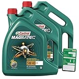2x 5 L = 10 Liter Castrol Magnatec 5W-40 C3 Motoröl inkl. Castrol Ölwechselanhäng