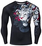Cody Lundin Männer Kompressionshemd T-Shirt mit 3D-Druck Gym Tight Tops Langarm-Kompressionshemd für Männer (Style jj, XXL)