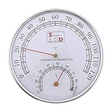 Wenyounge Saunathermometer Metallgehäuse Dampf Saunaraumthermometer Hygrometer Bad Und Sauna Indoor Outdoor Geb