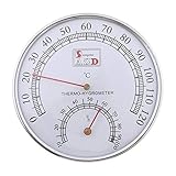 Wenyounge Saunathermometer Metallgehäuse Dampf Saunaraumthermometer Hygrometer Bad Und Sauna Indoor Outdoor Geb