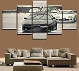Bilder 5 Teilig Leinwand Art Bilder Toyota Supra Mk3 Drift Car Regen Wandbild Wohnzimmer Hauptdekor Hd Gedruckt 5 Teilig Poster Modulare Abstrakt Ölg