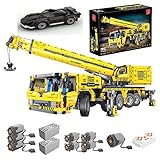 ITOP Technik Ferngesteuert Kran LKW, 3711 Teile Technic Kran Bausatz mit Motors und Fernbedienung Kompatibel mit Lego Technik