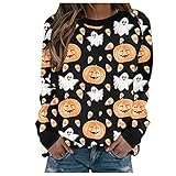 Women's Casual Hoodie Women Sweatshirt Casual Loose Pullover Tops with Pocket Autumn Winter Long Sleeve Shirt Beautiful Plain Jumper Fashion Love Print Blouse Tops(Black, XXL)