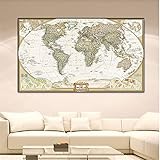 paglutaw The Vintage World Map Große Posterr Und Drucke Nicht Gewebt Leinwand Malerei Büro Wand Wohnkultur Schulbedarf 40x60cm F