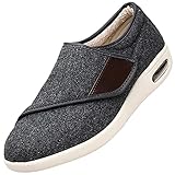 Wanderschuhe,Damen Arthritis öDem Geschwollene FüßE OrthopäDische Herren Easy Close Wide Verstellbar Rutschfeste,grey_37