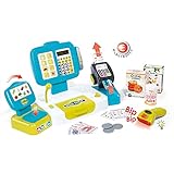 Smoby - Elektronische Supermarktkasse XL - Spielkasse mit Taschenrechnerfunktion, Soundgeräuschen und viel Zubehör, für Kinder ab 3 Jahren, Türk