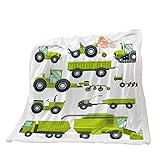 Highdi Wohndecke Flauschige Kuscheldecke Zweiseitige Fleece Decke mit 3D Karikatur Auto Druck,Weiche Warm Fleecedecke als Sofaüberwurf,Tagesdecke oder Wohnzimmerdecke (Lastwagen,140x180cm)