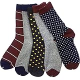 5 Pack Herren Baumwoll-Crew-Socken gestreifte Socken Sports Socken (Color : Group 30)