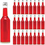 slkfactory casavetro 12 Leere Glasflaschen 350 ml Schraubverschluss Flasche BOR Likörflaschen Schnapsflaschen Saftflaschen Essig-Öl Flaschen mit Verschluss zum selbst Abfüllen 0,35 L