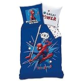 Familando Spiderman Wende-Bettwäsche Set 135x200cm 80x80cm | 100% Baumwolle Renforce/Linon Qualität | Kinder-Bettw