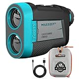 MiLESEEY Wiederaufladbarer Golf Entfernungsmesser Jagd mit Slope On/Off Schalter, Magnetischer Laser Entfernungsmesser Golf 600M Flag Lock Vibration für Golfwagen, ±0,5M Genauigk