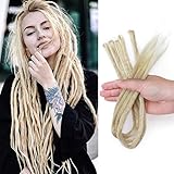 Handgemachte Dreadlocks Haarverlängerungen Single Ended Crochet Synthetik Haar Hip-Hop Reggae Haar Flechten Faux Locs Ombre Twist Crochet Braids Hair Extensions 50.8CM 5Stück Gebleichtes B