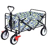 Gartenwagen Wagen Leinwand Stoff Auto Campingwagen Faltwagen - Tragbare Rollkapazität Auto GaoFan Multifunktionswagen, faltender Einkaufswagen, sportliche tragende Faltung,B