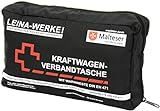 Leina-Werke 11030 KFZ-Verbandtasche Compact mit Warnweste und Klett, Schwarz/Weiß/R