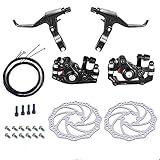 Ysislybin Fahrrad Scheibenbremse Set, Mechanische Scheibenbremse Set, Fahrrad Scheibenbremse Bremsen Set, vorne hinten Bremssattel Bremskit Bremshebel Bremskit Rotoren für Mountainbik