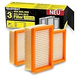 [NEU] 3 Filter für Kärcher Staubsauger [WD4, WD5, WD6 / MV4, MV5, MV6] – 3 Flachfaltenfilter für Allergiker gegen Feinstaub/Gerüche [WD 4 5 6 MV] 1ELEMENT