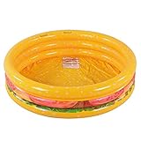 Amazon Brand - Umi Planschbecken, Kiddie Pool, Wassermelone Hamburger Eiscreme, aufblasbarer Pool, Wasserpool im Sommer, Pit Ball Pool von 115 cm (Hamburger)