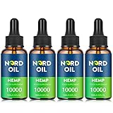 4 Pack Premium Essential Öl Tropfen mit Flavonoide & Terpene, 100% Naturprodukt mit Omega 6&9 Fettsäuren (10000/10ml)