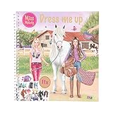 Depesche 11498 Miss Melody - Dress me up, Mal- und Stickerbuch mit 24 Seiten und 11 Stickerbögen, ca. 17,8 x 19 cm groß, zum Kreieren toller Outfits für R