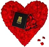 POZY® Rosenblätter mit edler Aufbewahrungsbox [4.000 Stück] romantische Dekoration zur Hochzeit & Schlafzimmer - wunderschöne Rosenblüten als Jahrestag Geschenk für ihn - Fantastische Geburtstagsdek