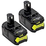 Vinso 2 Stück für P108 Ryobi Akku One+ 18V 6Ah Lithium Akku Ersatzakku Werkzeugakkus für Ryobi P108 RB18L50 RB18L40 RB18L25 RB18L15 RB18L13 P108 P107 P122 P104 P105 P102 P103