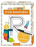 Lernraupe - Erste Buchstaben: 50 Karten mit abwischbarem Stift | Übungsmaterial für den Kinderg