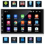 ANKEWAY 2022 Neues Android 9.1 Autoradio 2 Din GPS Navigation 7 Zoll 1080P HD Touchscreen + WiFi Internet + Bluetooth Freisprechfunktion + Rückfahrkamera + Mirror-Link (1G / 16G)