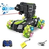 WZRYBHSD 1/18 Ferngesteuertes Kampfpanzerauto Kann Gestartet Werden Wasserbombe Drift RC Armee Panzer Mit Licht Und Sounds All Terrains Elektrofahrzeug RC Panzer Kinder Interaktives Spielzeug