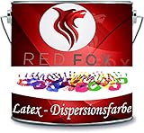 RED FOX Dispersionsfarbe strapazierfähige Latexfarbe Wandfarbe in vielen Premium Farben (2 l, Lila Beere)