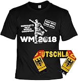 Fußball Fan Set, T-Shirt mit Deutschland Schal, Fanartikel, Trikot - Germanys Next World Champion - 1954 1974 1990 2014 WM 2018