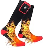 Aldevins&Granger Socke Strümpfe Damen Herren Neue Beheizte Socken Männer Frauen Batterie Socke Für Kalte Füße Thermische Elektrosocken Für Camping Winter Fußwärmer S-XL M R